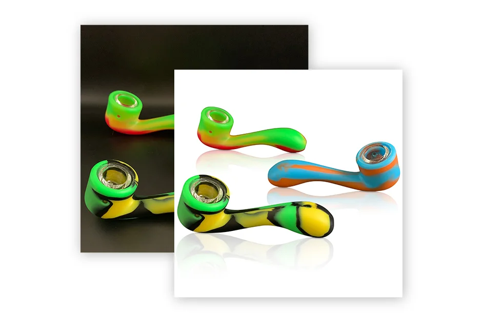 Shadow Adding Service, Reflection Shadow A side-by-side comparison of two images: Image 1: A flat product photo on a white background. Image 2: The same product with a professionally added Reflection Shadow, realistically mirroring the product on a reflective surface.