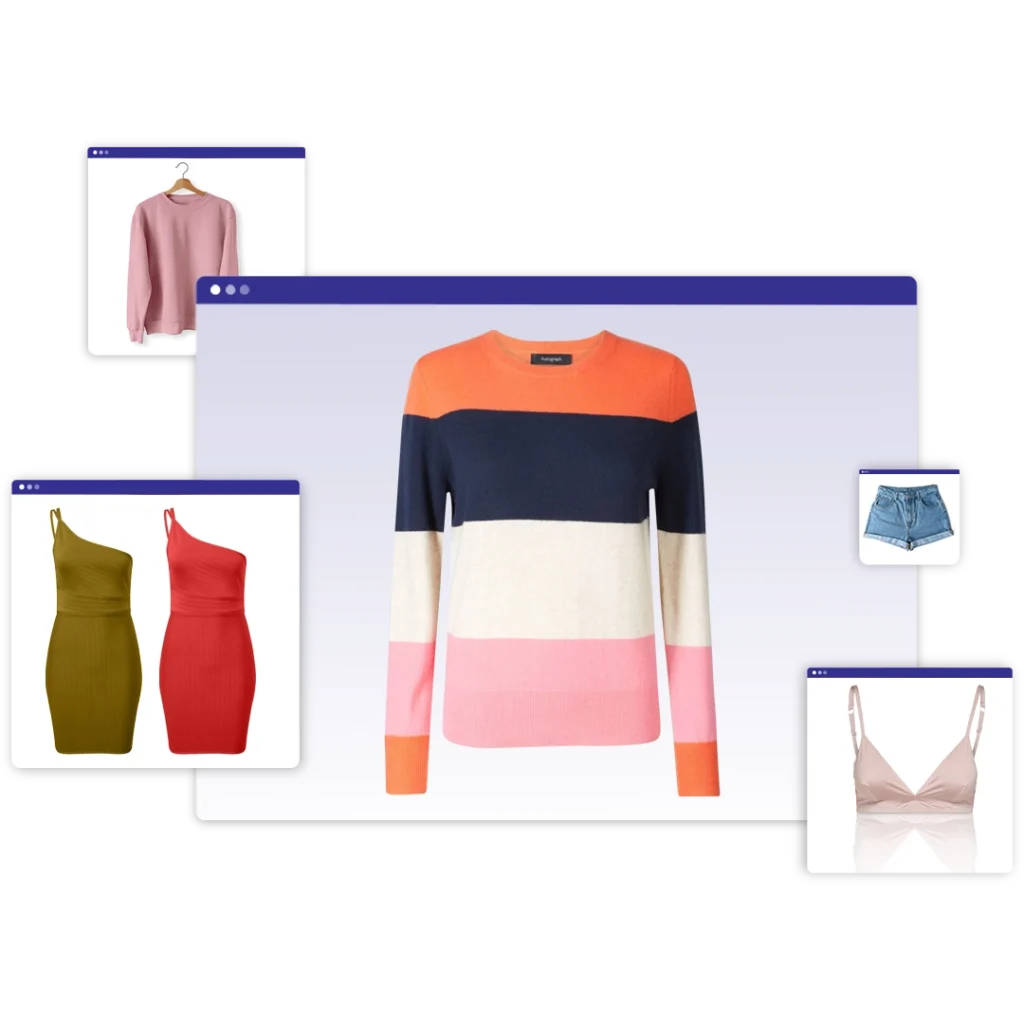 Garment & Apparel Product Photo Editing Service, A side-by-side comparison: Left: Flat product photo with wrinkles, uneven lighting, and dull colors. Right: The same product after editing, showcasing wrinkle removal, vibrant colors, and natural shadows for a professional look.