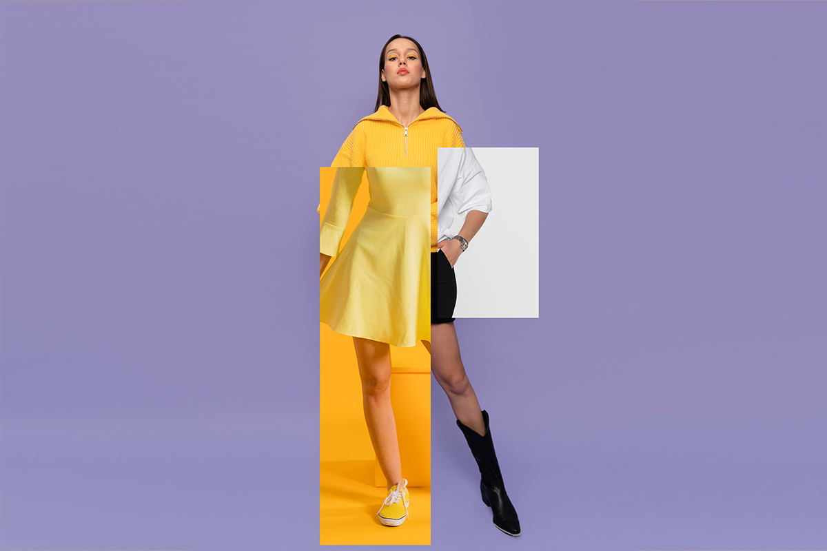Garment & Apparel Product Photo Editing Service, Before and after image of a lady's dress, showing the transformation from a faded color to a vibrant and revitalized state using color correction service.
