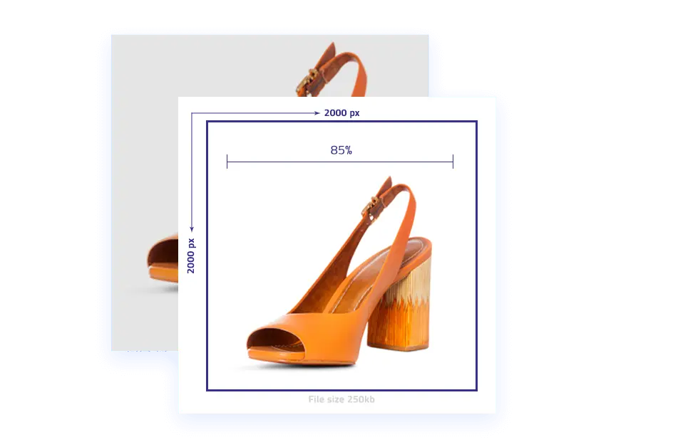 Footwear Photo Editing Service, Image Resizing and Cropping